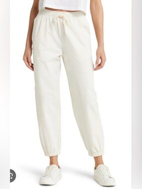 Outdoor Voices Cream Elastic-Waist Joggers